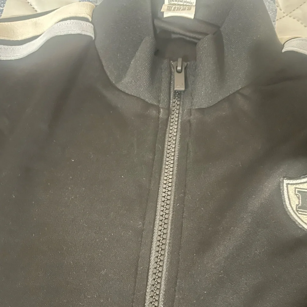 VS PINK Track Star Full Zip Jacket in Black Size S 🖤🩵🤍 - Picture 6 of 7